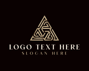 Premium Maze Triangle logo design