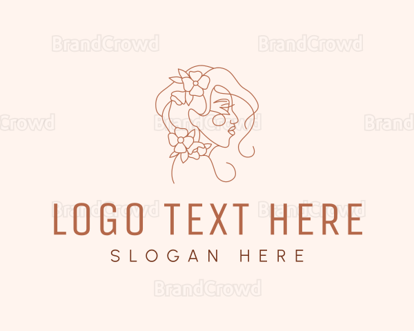 Flower Lady Beauty Logo