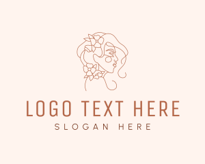 Luxe - Flower Lady Beauty logo design