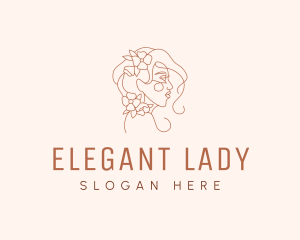 Flower Lady Beauty logo design