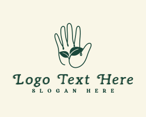 Hand - Gardener Hand Plant logo design