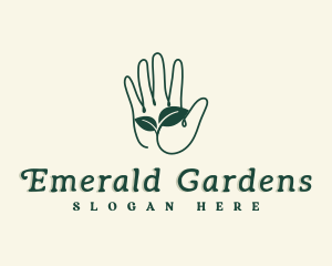 Gardener Hand Plant logo design