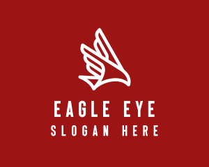 Minimalist Flying Eagle logo design