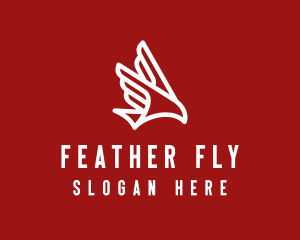 Minimalist Flying Eagle logo design