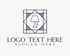 Art Deco - Antique Frame Lamp logo design