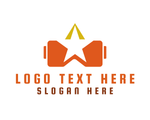 Virtual Reality - Star VR Goggles logo design