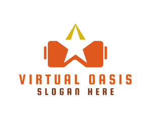 Vr - Star VR Goggles logo design