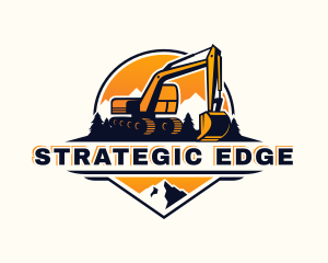 Digger - Backhoe Excavator Construction logo design