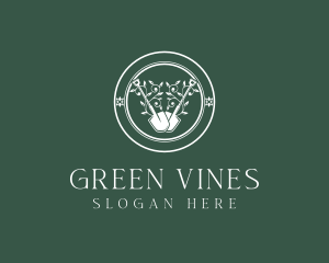 Gardening Vine Shovel logo design