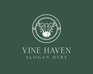 Gardening Vine Shovel logo design