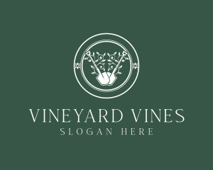 Gardening Vine Shovel logo design