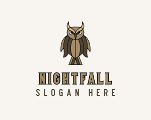 Nocturnal - Owl Bird Aviary logo design