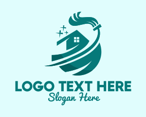 Hygiene - House Broom Cleaning Sparkle logo design