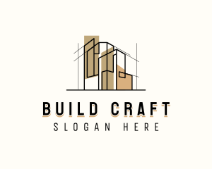 Blueprint Architecture Construction logo design