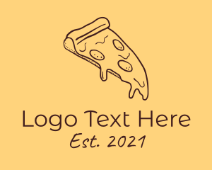 Mozzarella - Pizzeria Pizza Slice logo design
