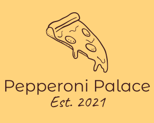 Pepperoni - Pizzeria Pizza Slice logo design