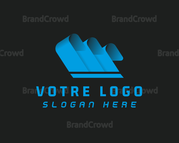 Modern 3D Waves Business Logo