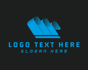 Tech - Modern 3D Waves Business logo design