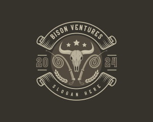 Bison Whip Ranch logo design