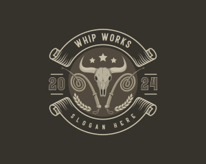 Bison Whip Ranch logo design