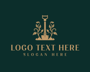 Planting Shovel Landscaper Logo