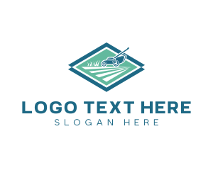 Lawn Mower Landscaping Logo