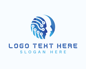 Digital - Cyber Head Technology logo design