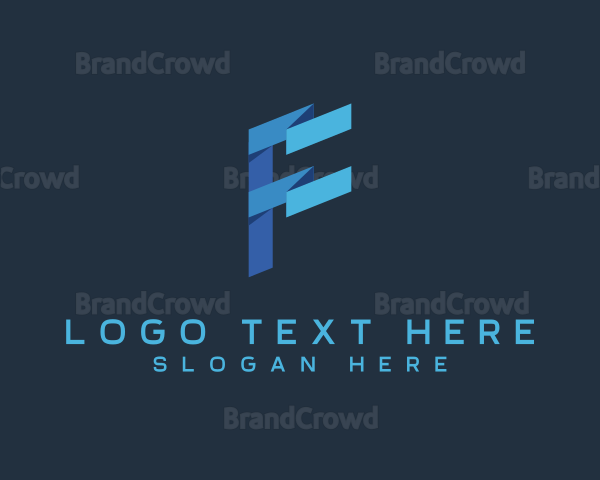 Creative Digital Letter F Logo
