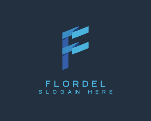 Creative Digital Letter F logo design