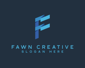 Creative Digital Letter F logo design