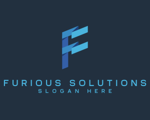 Creative Digital Letter F logo design