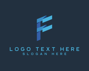Creative Digital Letter F Logo