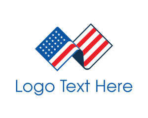 Vermont - USA American Flag logo design