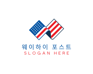 USA American Flag logo design