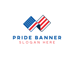 Flag - USA American Flag logo design