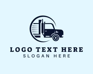 Highway - Freight Delivery Truck logo design