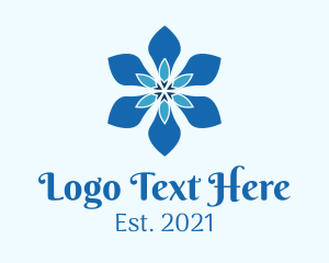 Sauna - Blue Flower Boutique logo design