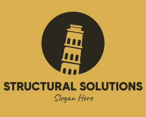 Structural - Leaning Tower of Pisa logo design