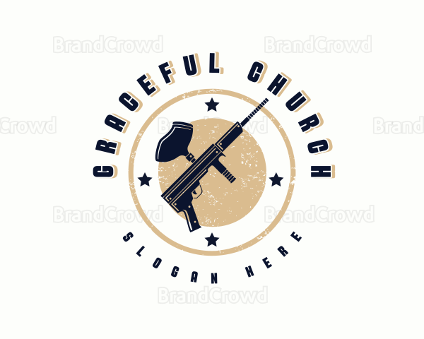 Paintball Gun Shooting Sports Logo