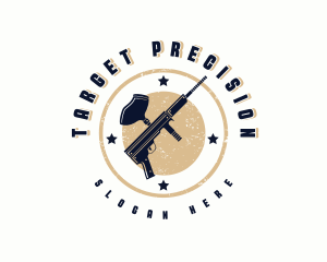 Shooting - Paintball Gun Shooting Sports logo design