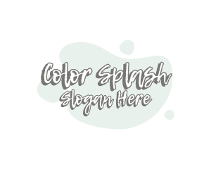 Splash Texture Wordmark logo design