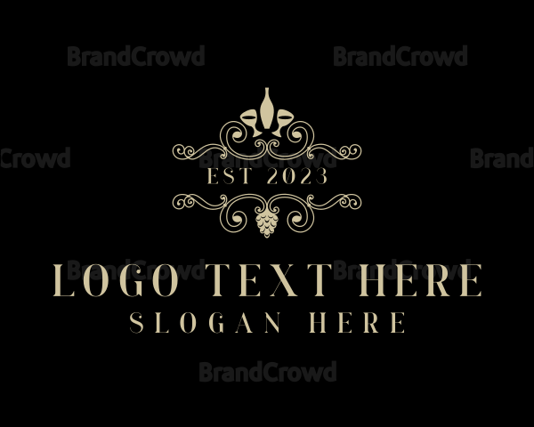 Luxury Fine Dining Winery Logo