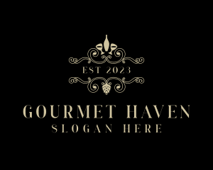 Luxury Fine Dining Winery logo design