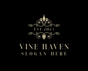 Luxury Fine Dining Winery logo design