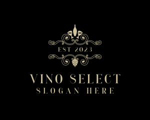 Sommelier - Luxury Fine Dining Winery logo design