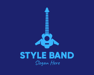 Blue Guitar Music Tour logo design