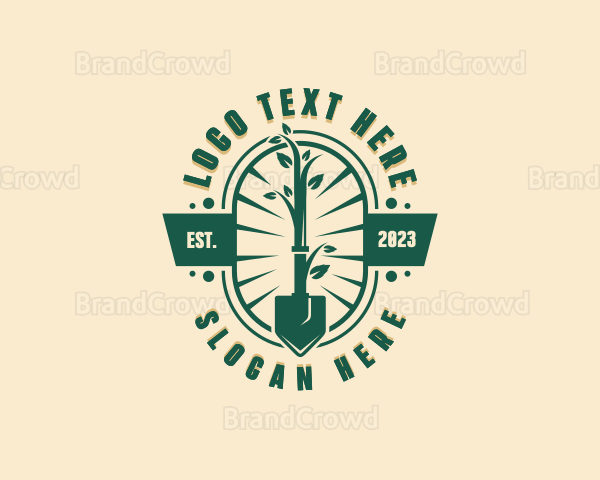 Gardening Shovel Plant Logo