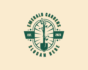 Gardening Shovel Plant logo design