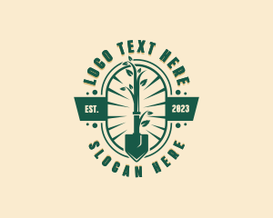 Tools - Gardening Shovel Plant logo design