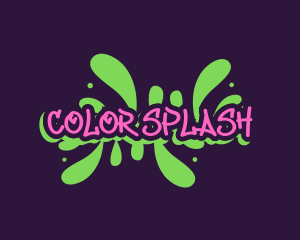 Graffiti Splash Art logo design